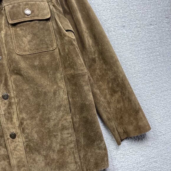 Hathaway Suede Leather Jacket Men’s Sz M Light Brown Classic Casual Outerwear - Picture 4 of 15